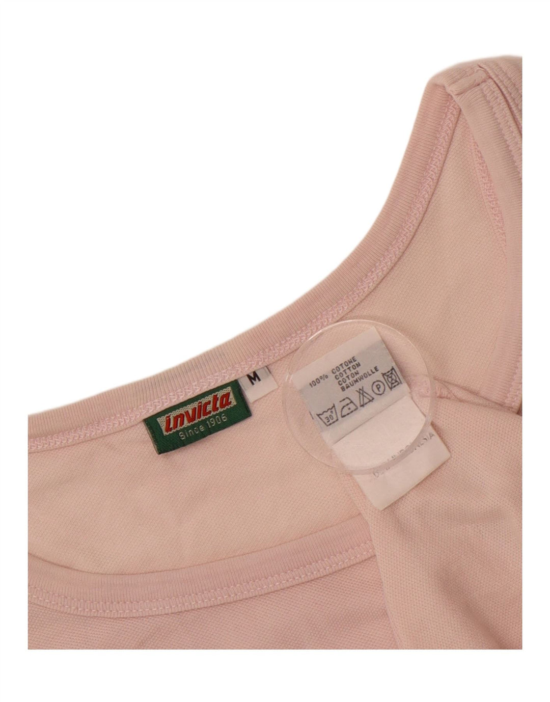 INVICTA Womens Crop Vest Top UK 12 Medium Pink Cotton Vintage Invicta and Second-Hand Invicta from Messina Hembry 