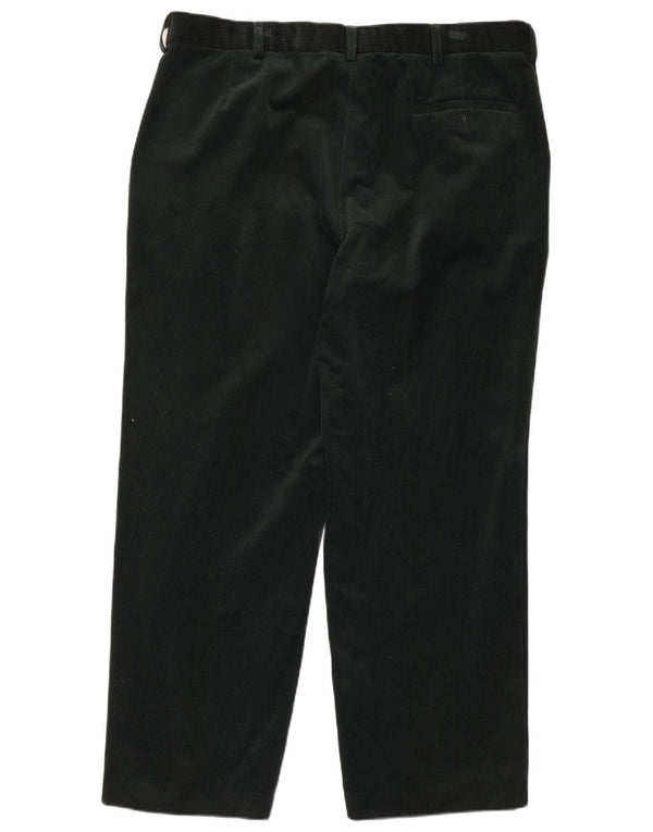 Marks & Spencer Herren gerade Cordhose W40 L29 grüne Baumwolle