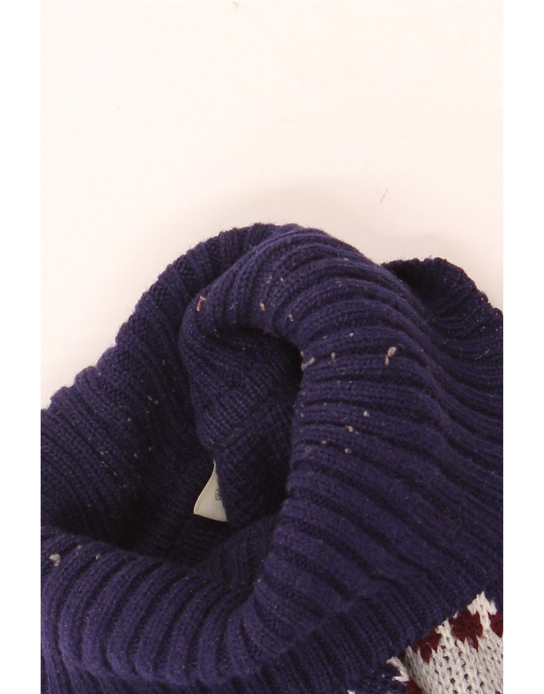 VINTAGE Rollkragenpullover für Herren, Größe 52/54, groß, Grau, Fair Isle