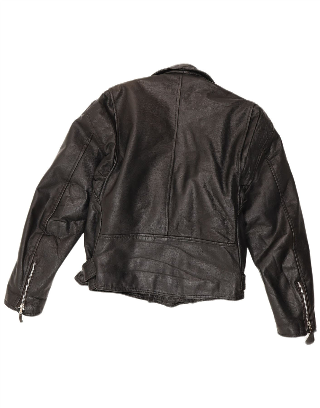 Vintage Herren Leder Bikerjacke IT 44 XS Schwarz