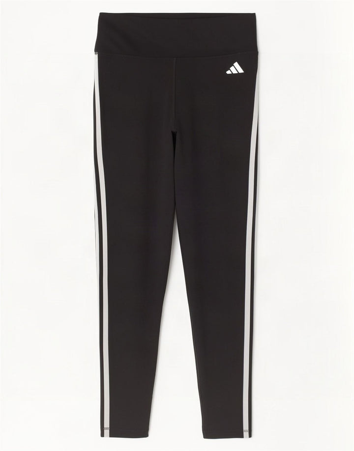 Adidas Damen Tight Fit Crop Leggings UK 12/14 Medium Schwarz Polyester