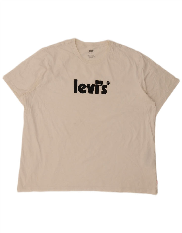 Levi's Herren Relaxed Graphic T-Shirt Top XL aus weißer Baumwolle