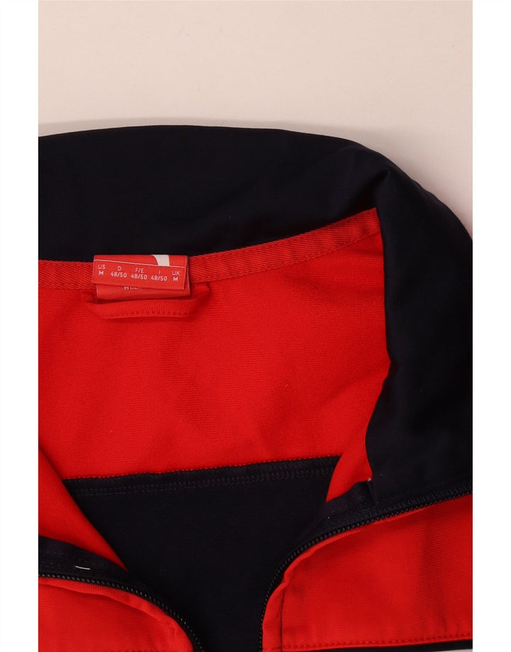 Puma Herren-Trainingsanzug-Top-Jacke, mittelblaues Farbblock-Polyester