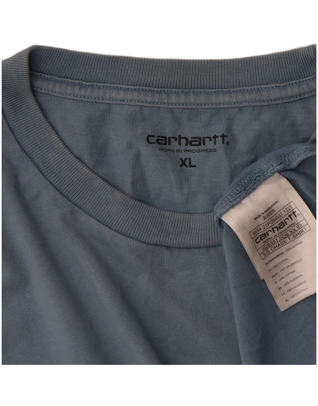 Carhartt Herren T-Shirt Top XL Blau Baumwolle