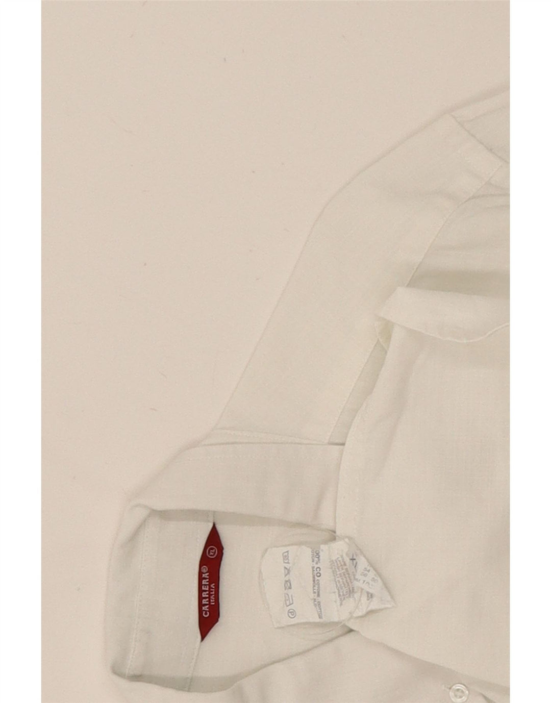 Carrera Herren Kurzarmhemd XL Weiße Baumwolle