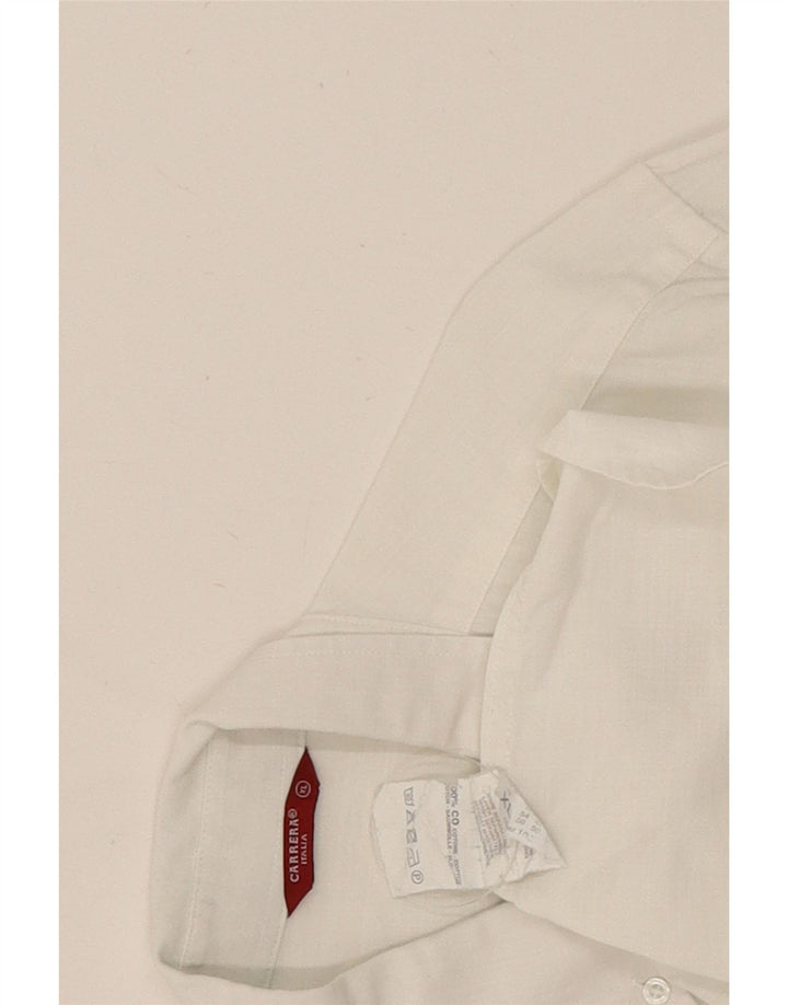 Carrera Herren Kurzarmhemd XL Weiße Baumwolle