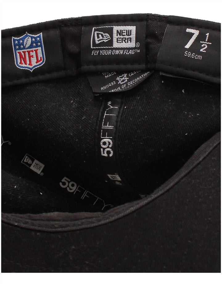 NFL Mens 59FIFTY Graphic Baseball Cap Large Black Polyester Sports