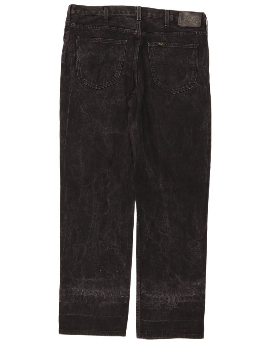 LEE Herren Brooklyn Comfort Straight Jeans W38 L32 Schwarze Baumwolle