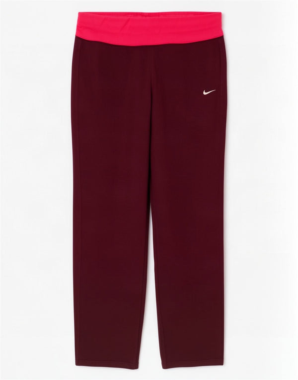 Nike Mädchen-Trainingshose, 13–14 Jahre, XL, Burgunderrot, Colourblock-Baumwolle