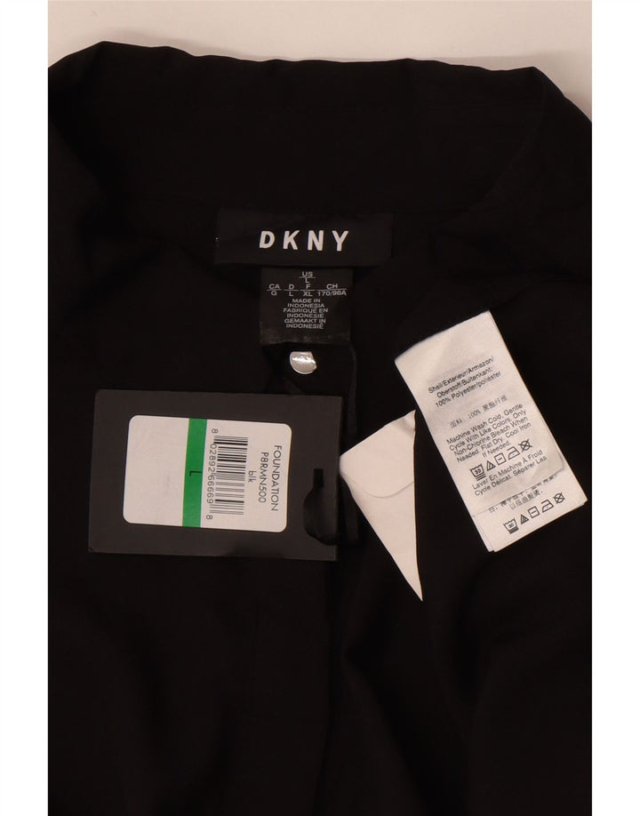 Dkny Damen-Hemdbluse, UK 44, Größe L, Schwarz, Polyester