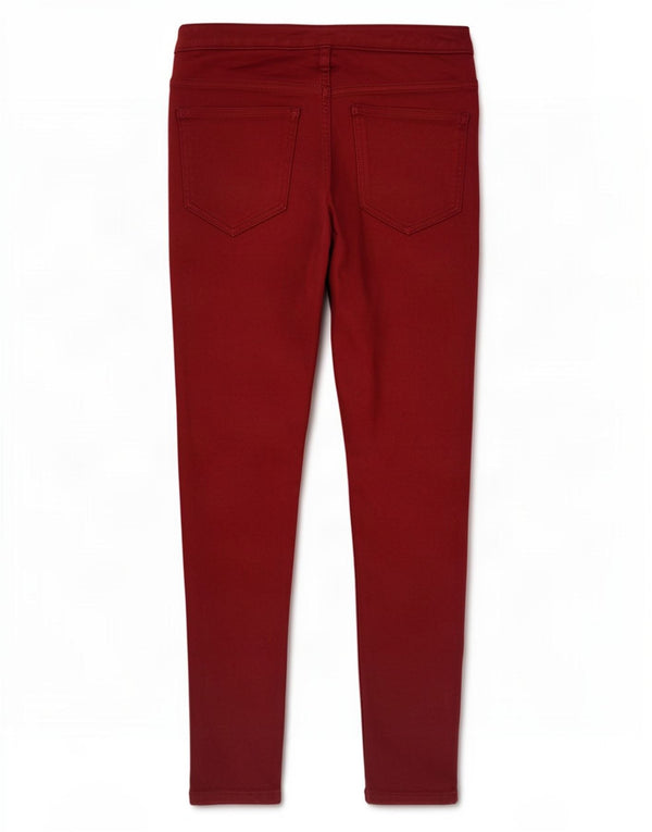 Marks & Spencer Damen Super Skinny Jeans UK 10 Small W26 L26 Burgunderrot