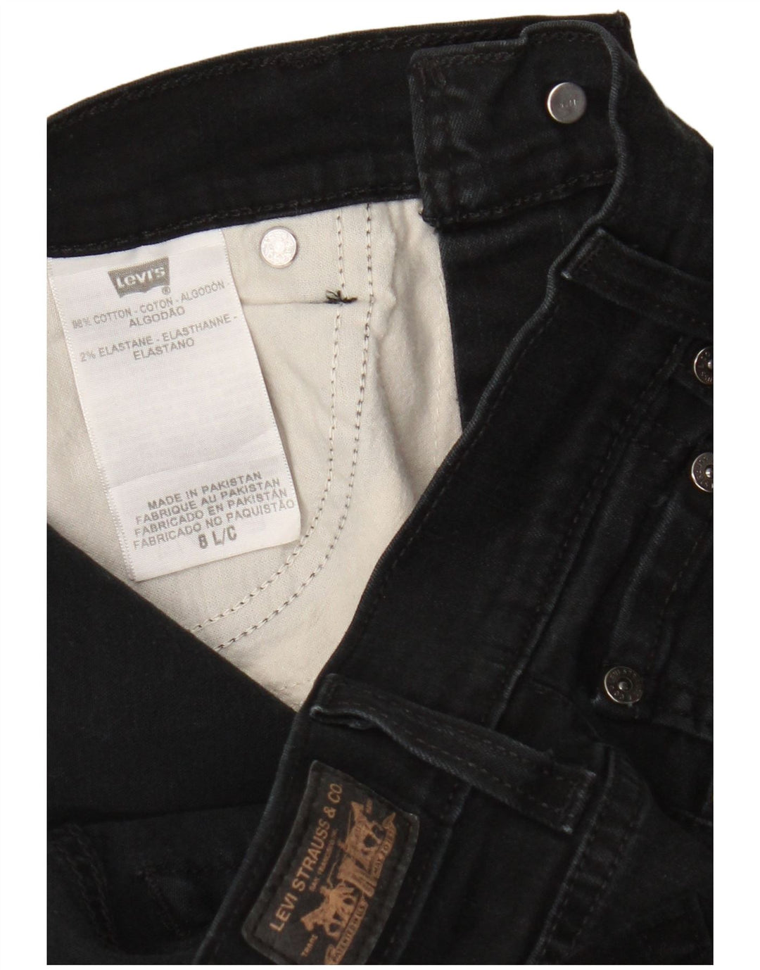 Levi's Damen 512 Bootcut Jeans US 8 Medium W28 L33 Schwarz
