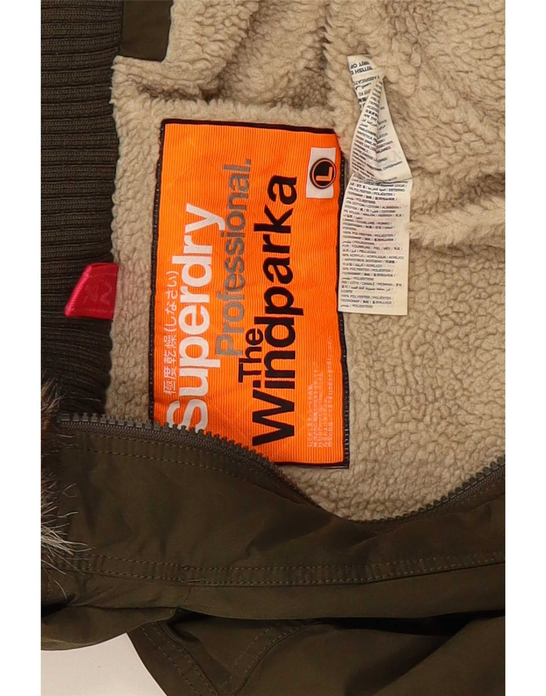 Superdry Damen-Parka mit Kapuze, UK 14, Größe L, Grün, Polyester