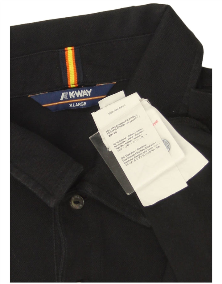 K-WAY Herren-Poloshirt XL, schwarze Baumwolle