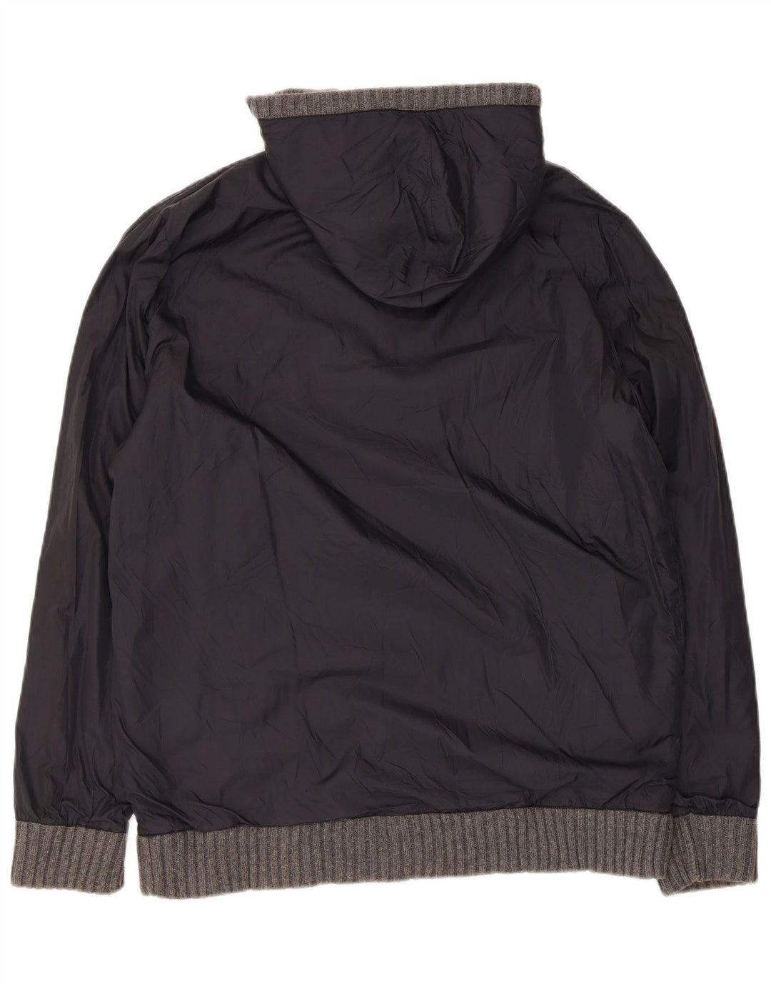 Massimo Dutti Herren Kapuzenstrick-Wendejacke UK 42 XL Grau