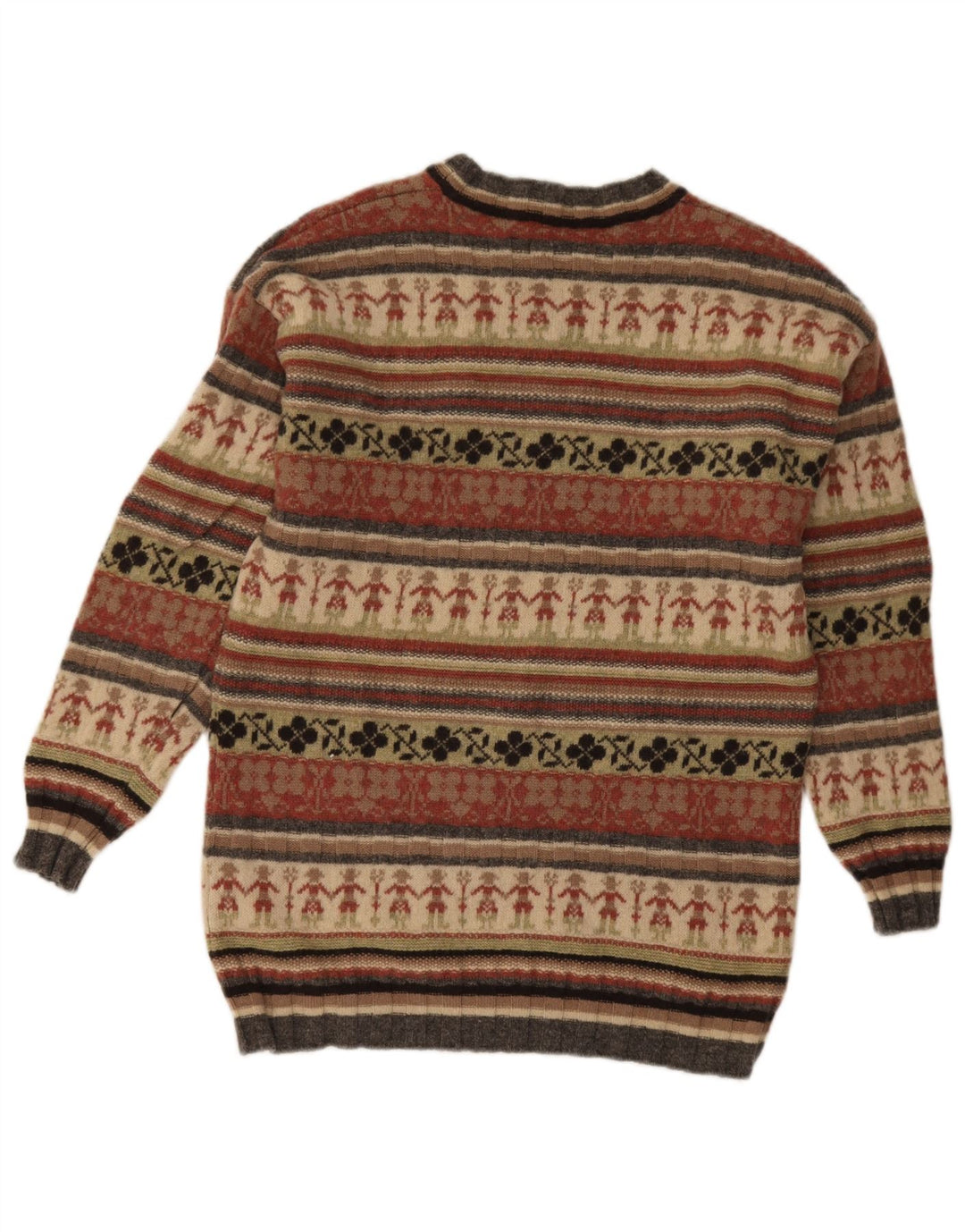 Stefanel Damen-Pullover mit Rundhalsausschnitt, Gr. 14, mittelmehrfarbig