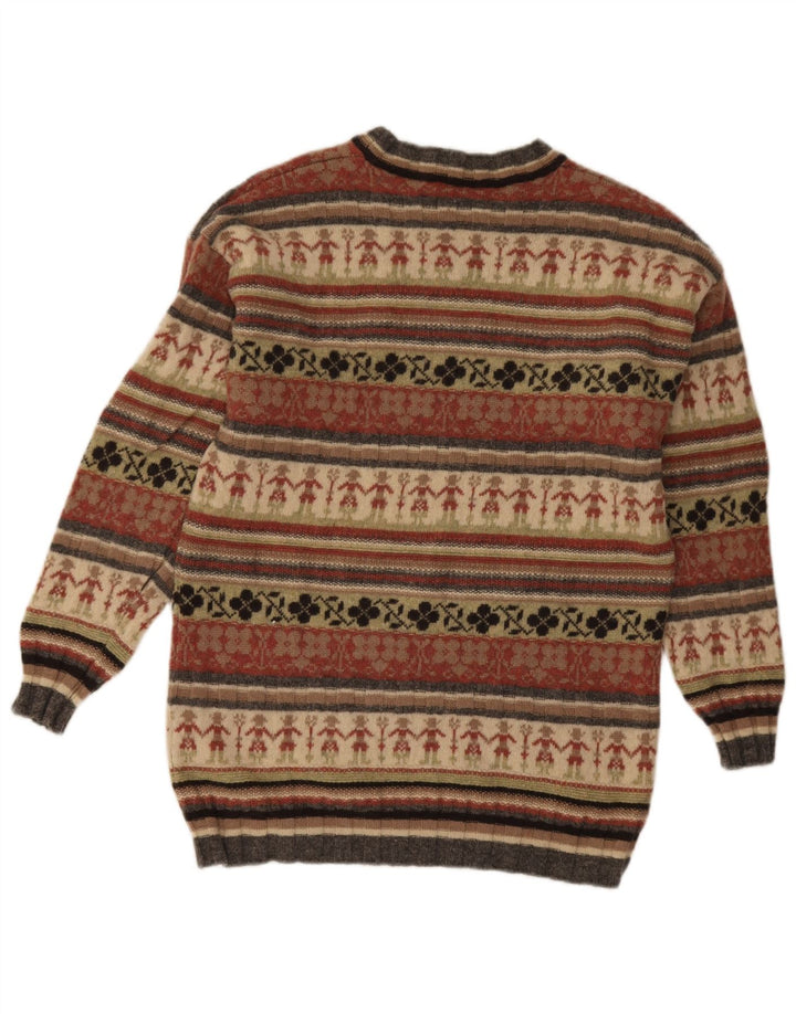 Stefanel Damen-Pullover mit Rundhalsausschnitt, Gr. 14, mittelmehrfarbig