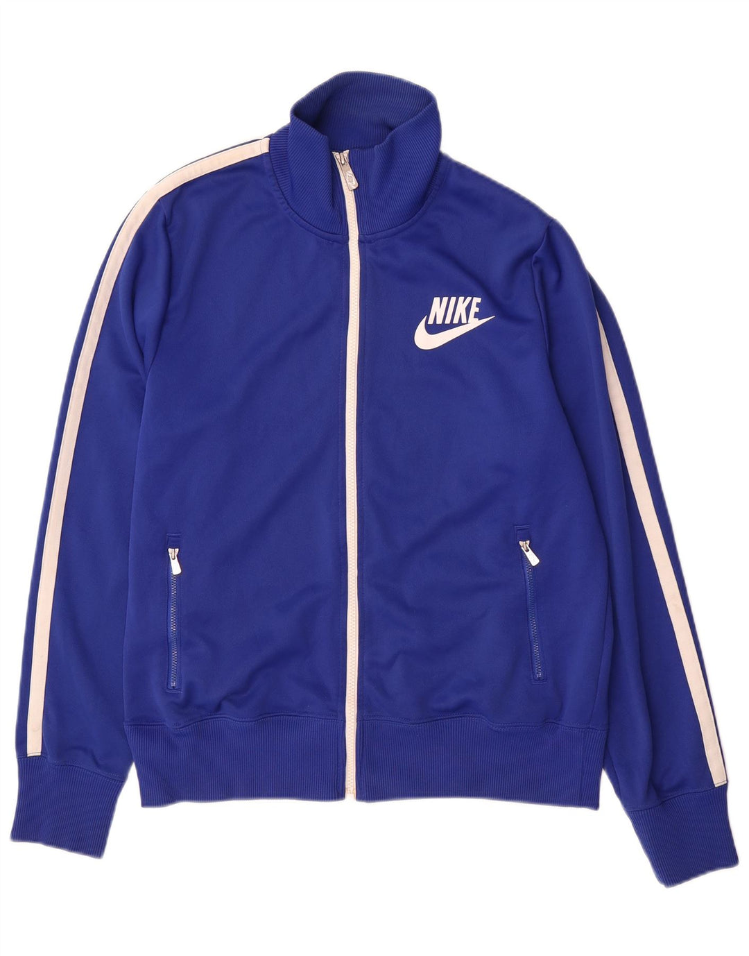 NIKE Herren-Trainingsanzugoberteil mit Grafik, Mittelblaues Farbblock-Polyester