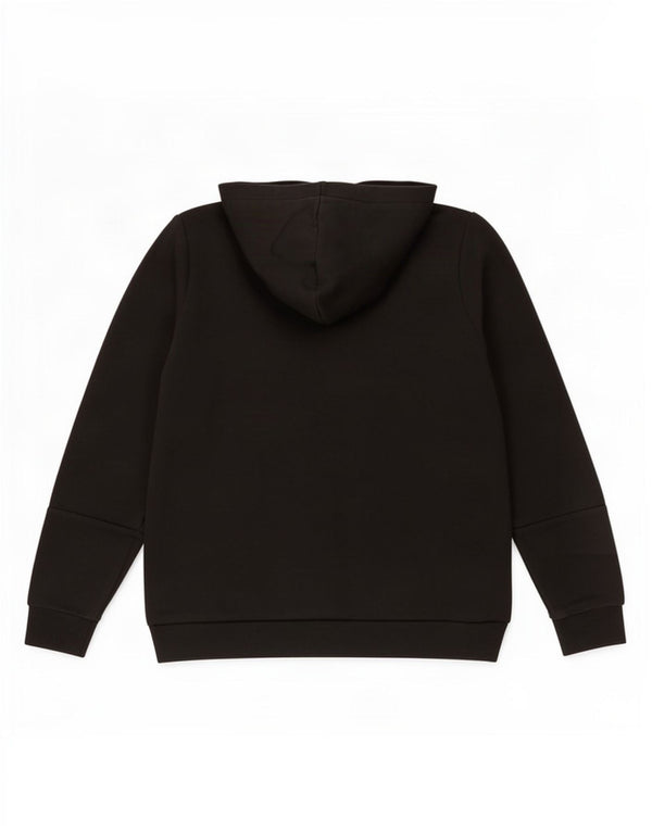 Puma Womens Graphic Hoodie Pullover UK 16 Große schwarze Colourblock-Baumwolle
