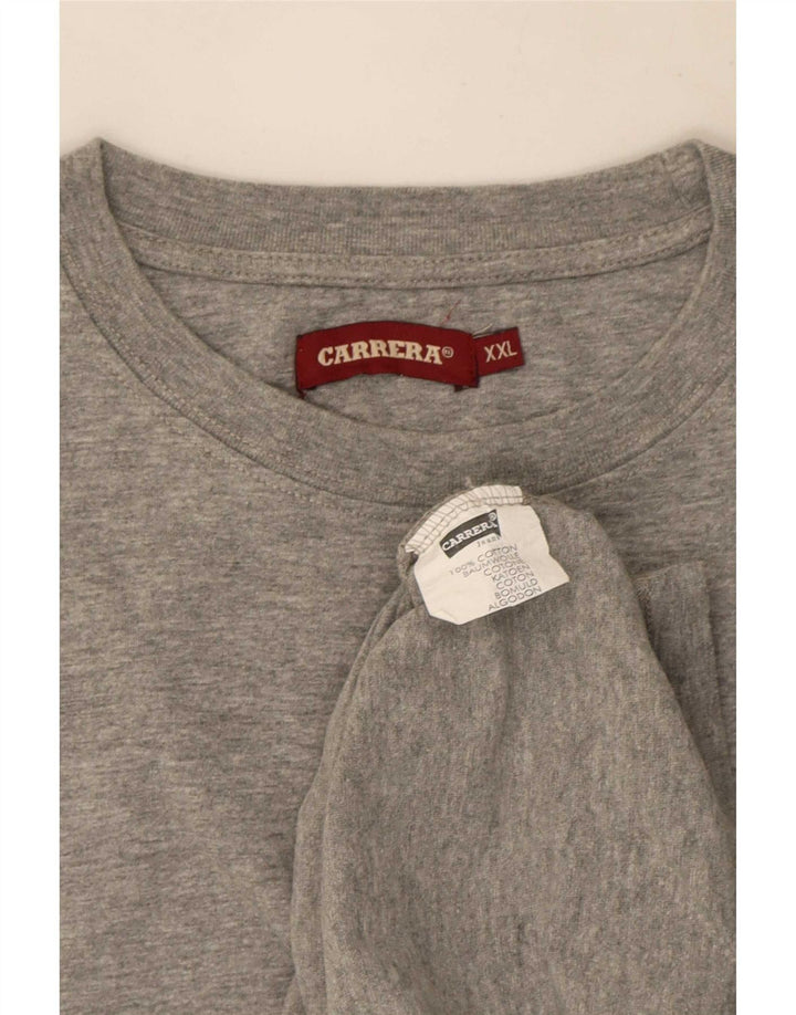 Carrera Herren T-Shirt Top 2XL Grau meliert Baumwolle