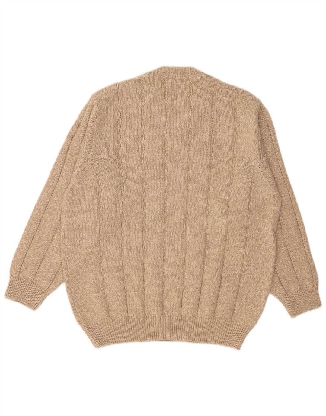 Gioferrari Herren-Pullover mit V-Ausschnitt IT 54 XL Beige Wolle