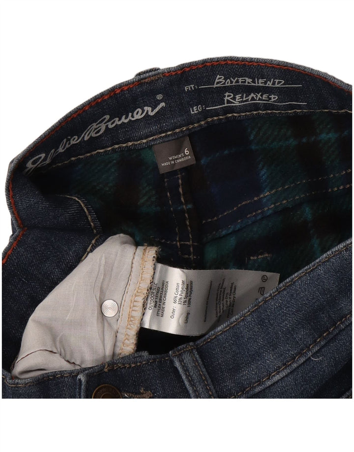 Eddie Bauer Damen Boyfriend Slim Jeans US 6 Medium W30 L30 Blau