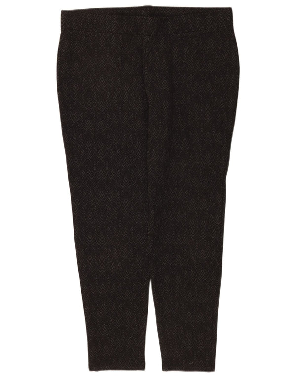 Marks & Spencer Damen-Hose, kurz geschnitten, UK 46, Größe L, W34, L25, Schwarz, Chevron