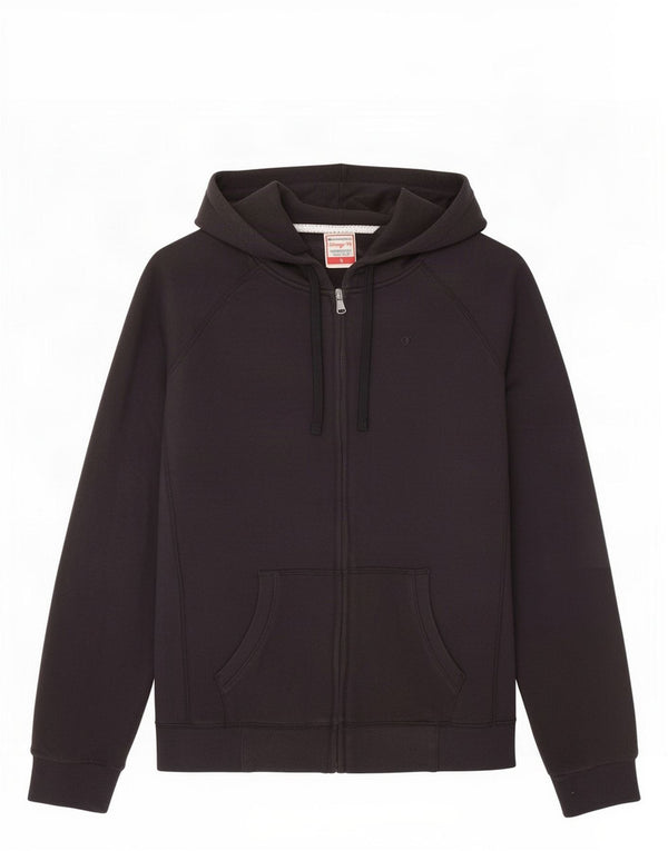 Champion Damen Heritage Fit Zip Hoodie Pullover UK 18 XL Schwarz Baumwolle