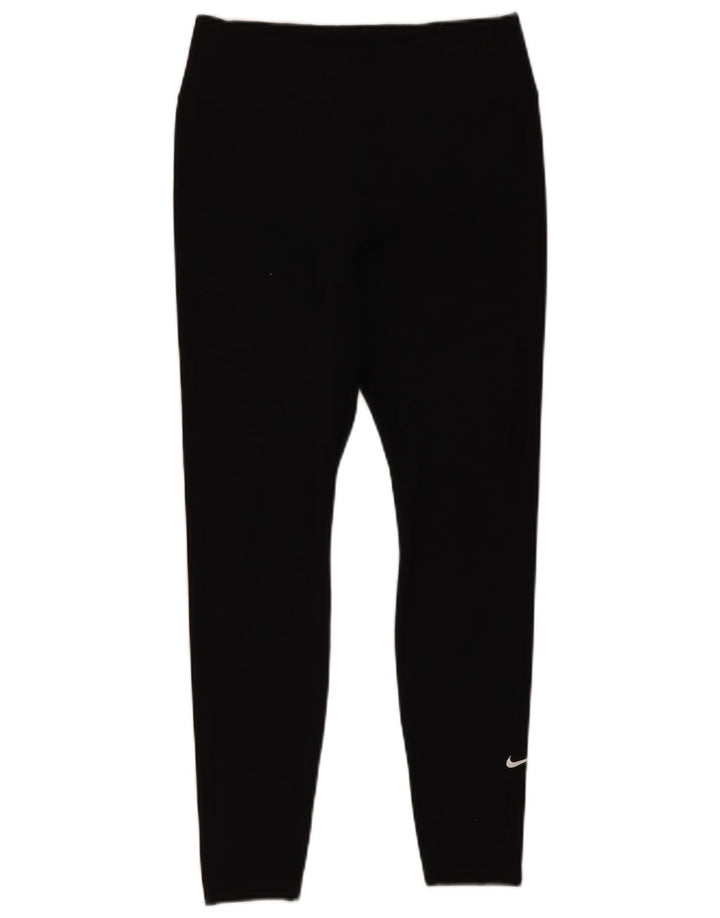 Nike Damen Dri Fit Leggings UK 12 Medium Schwarz