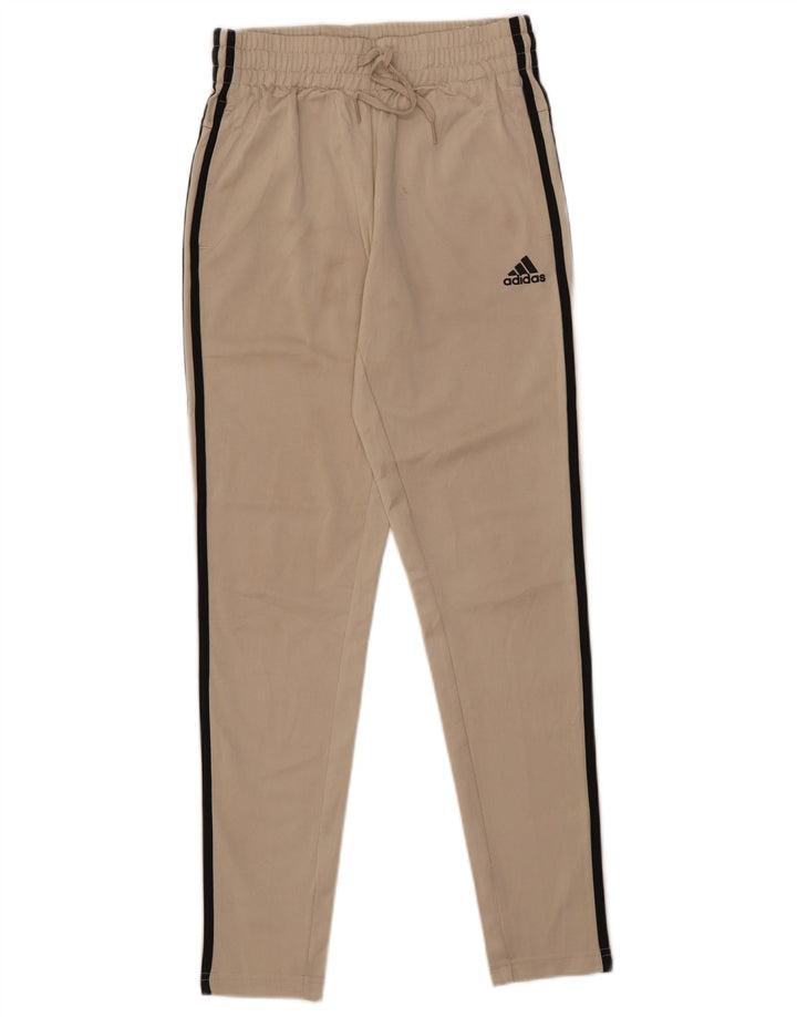 ADIDAS Damen Trainingshose UK 4/6 XS Beige Polyester