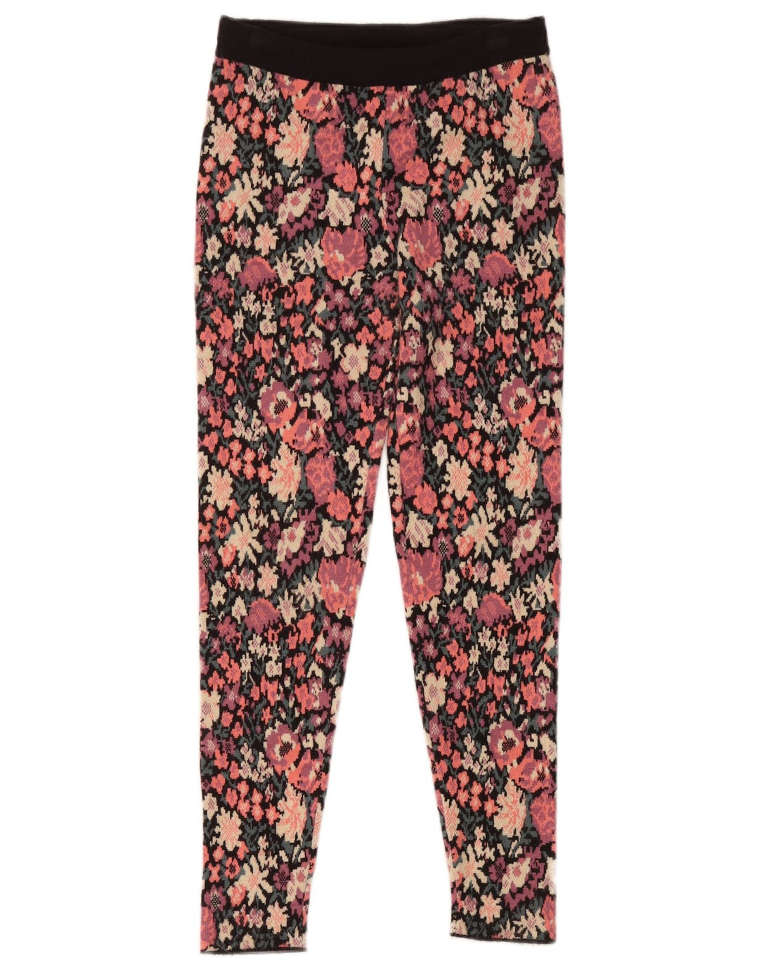 Zara Damen-Leggings, UK 8, Größe S, mehrfarbig, Blumenmuster, Polyester