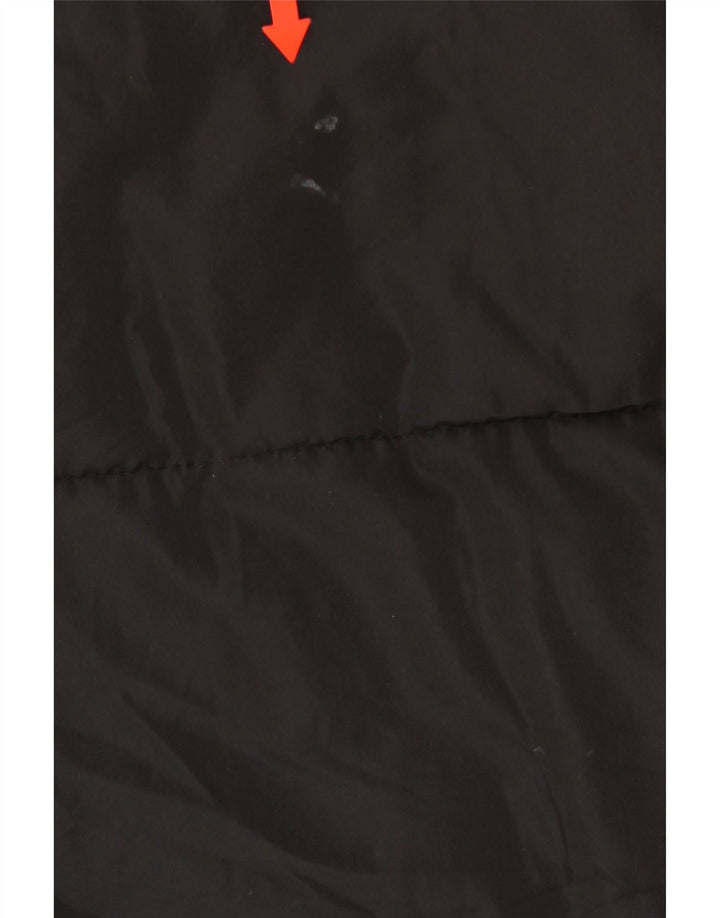 Free People Damen Übergroße wattierte Jacke UK 16 Large Schwarz Polyester