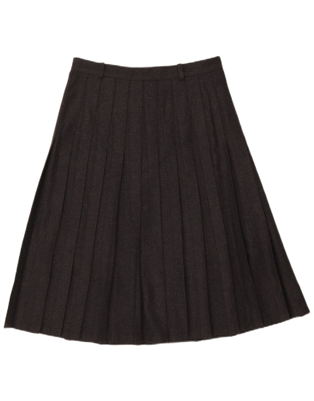 Vintage Damen Messer Faltenrock W29 Mittelgraue Wolle
