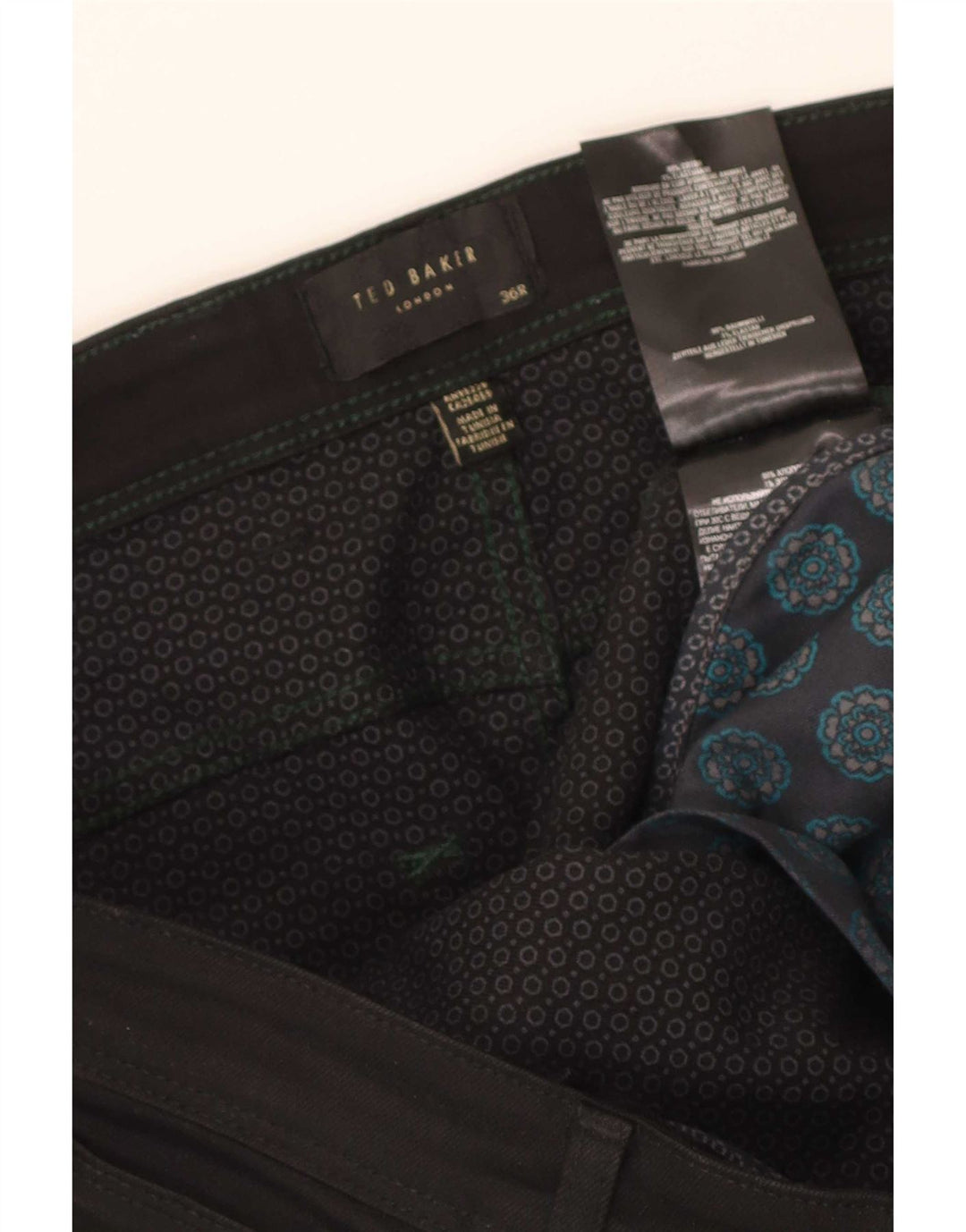 Ted Baker Herren Straight Jeans W36 L26 Schwarze Baumwolle