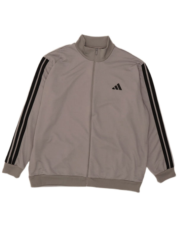 Adidas Herren Trainingsanzug Top Jacke 2XL Grau Polyester
