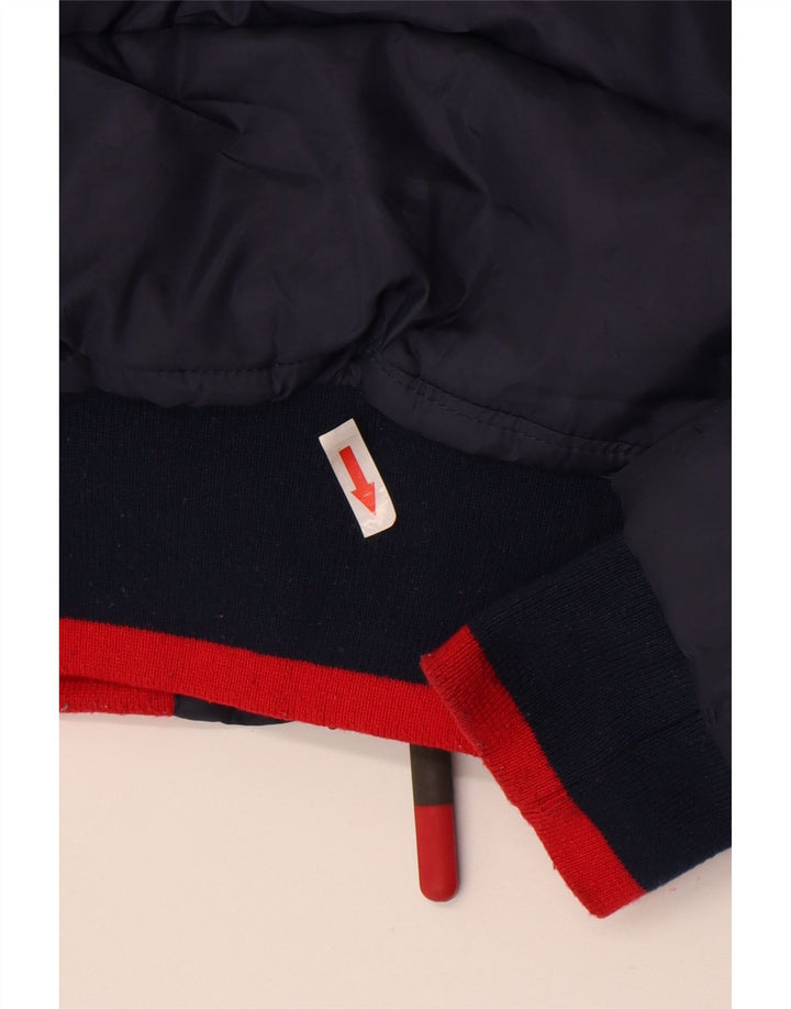 Superdry Herren-Jacke mit Kapuze, wattiert, UK 10, Größe S, Marineblau, Farbblock