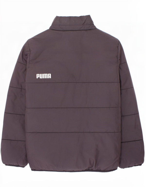 Puma Boys Graphic Wattierte Jacke 9–10 Jahre Schwarzes Polyester