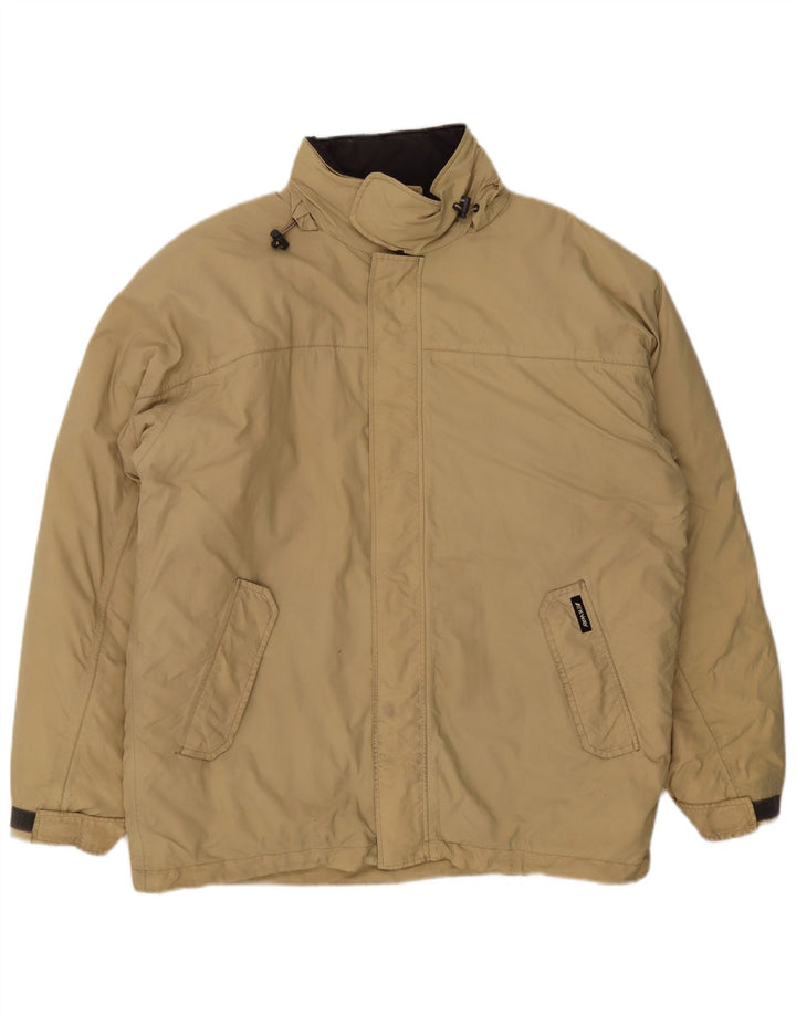 K-Way Herren-Windbreaker-Jacke UK 40 Large Beige Polyamid