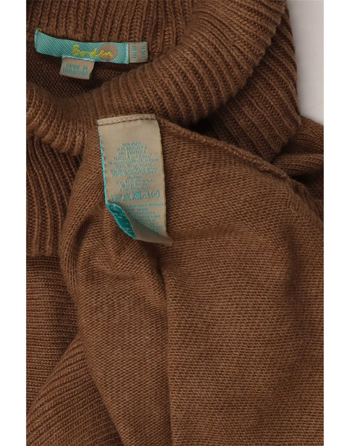 Boden Damen-Pullover, übergroß, Rollkragenpullover, Gr. 10, Größe S, Braun, Baumwolle