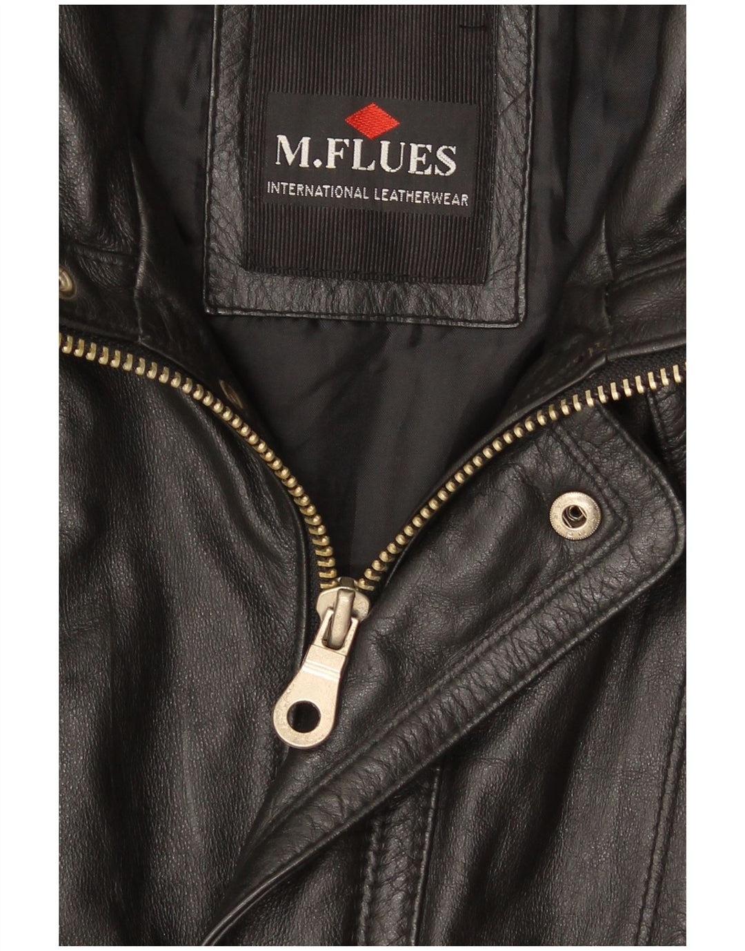 M. Flues Herren Lederjacke UK 40 Large Schwarz
