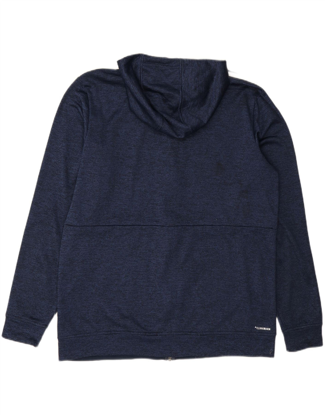 ADIDAS Mens Climawarm Zip Hoodie Sweater Large Navy Blue Polyester Vintage Adidas and Second-Hand Adidas from Messina Hembry 