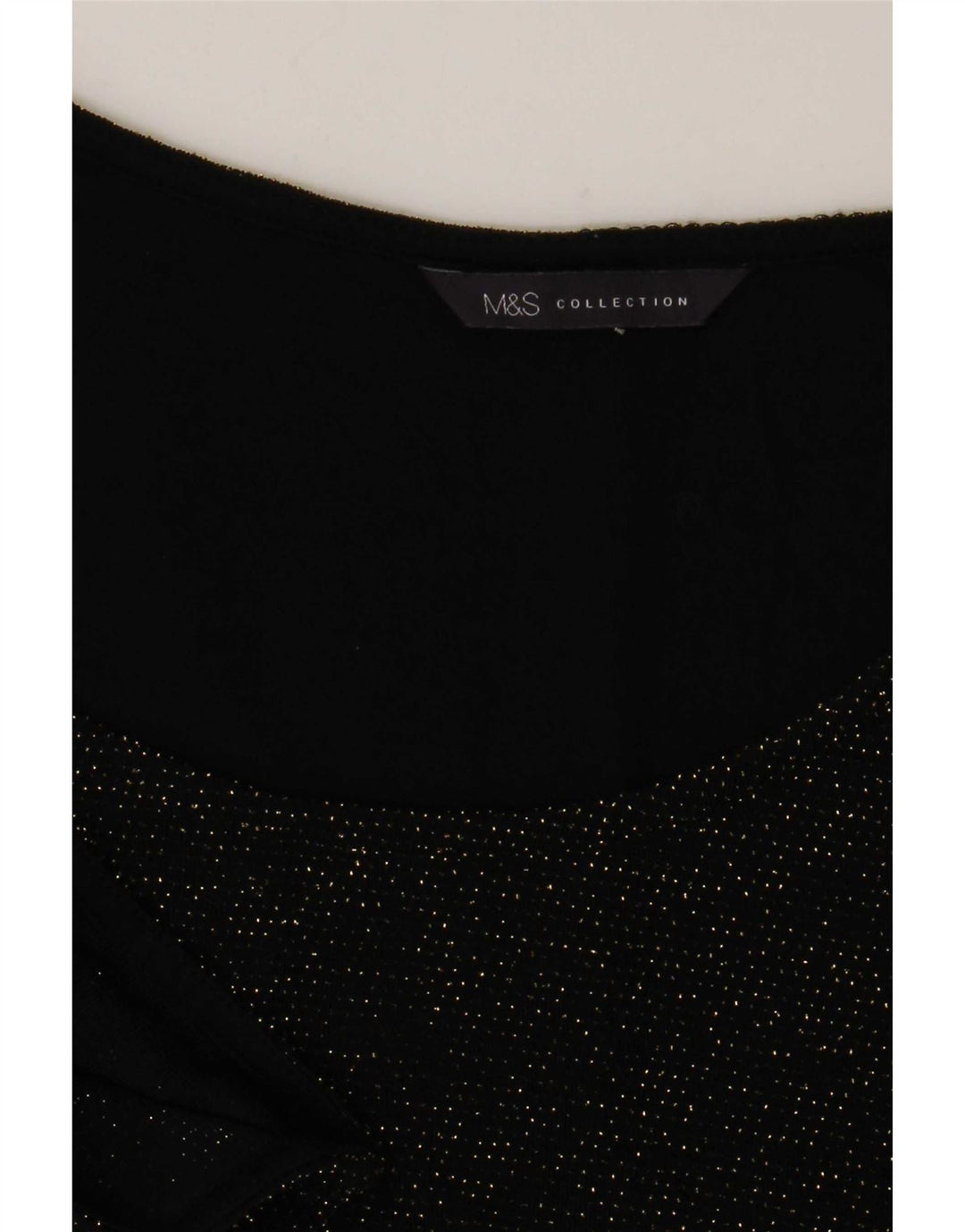 Marks & Spencer Damen Tunika-Oberteil UK 14 Medium Schwarz meliert