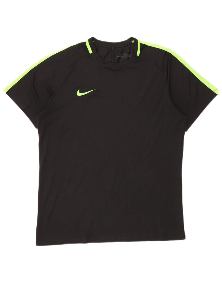 Nike Herren Dri Fit T-Shirt Top XL Schwarz Farbblock