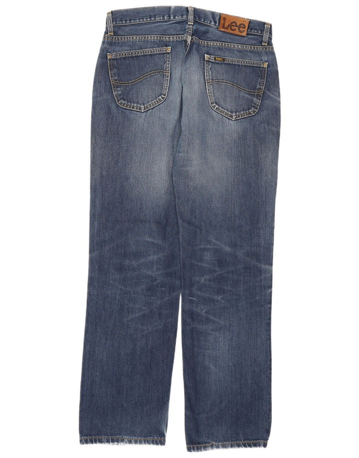 Lee Herren Regular Straight Jeans W36 L34 Blaue Baumwolle