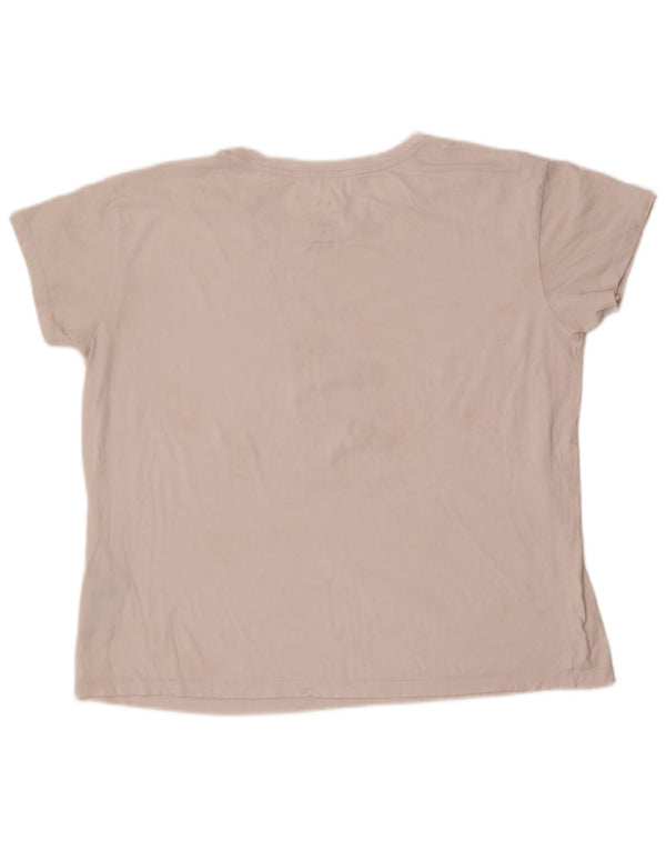 Armani Womens Graphic T-Shirt Top UK 18 XL Weiße Baumwolle