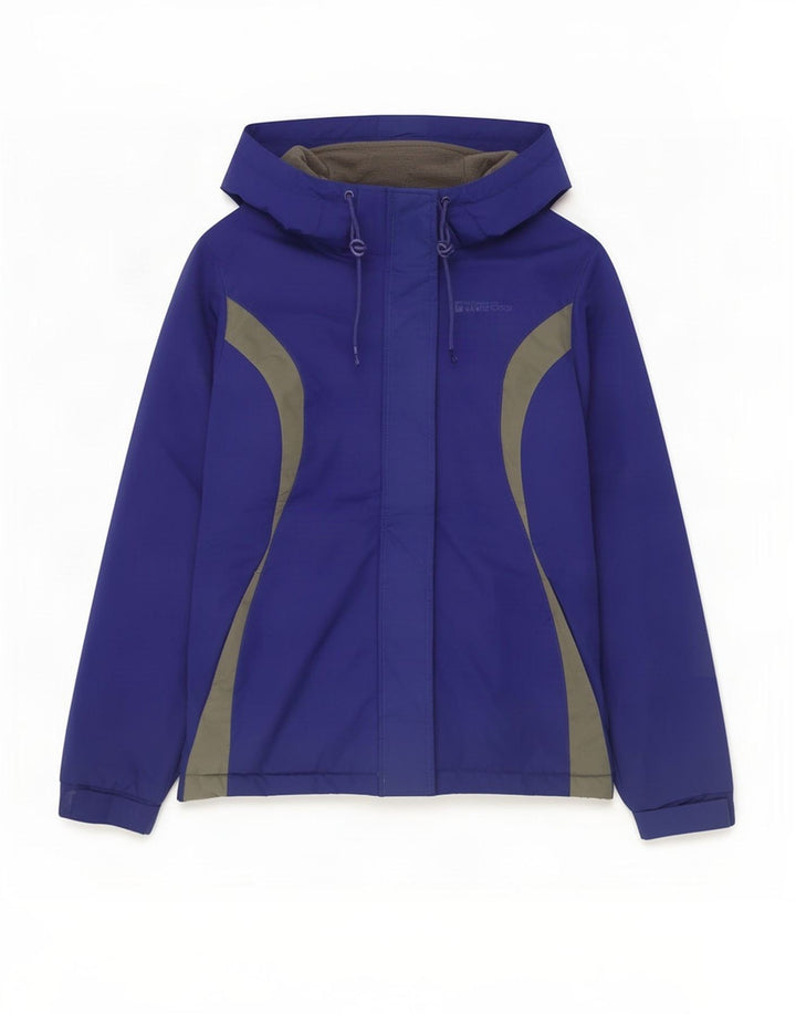 Mountain Warehouse Damen-Skijacke mit Kapuze, Größe S, Blau, Farbblock