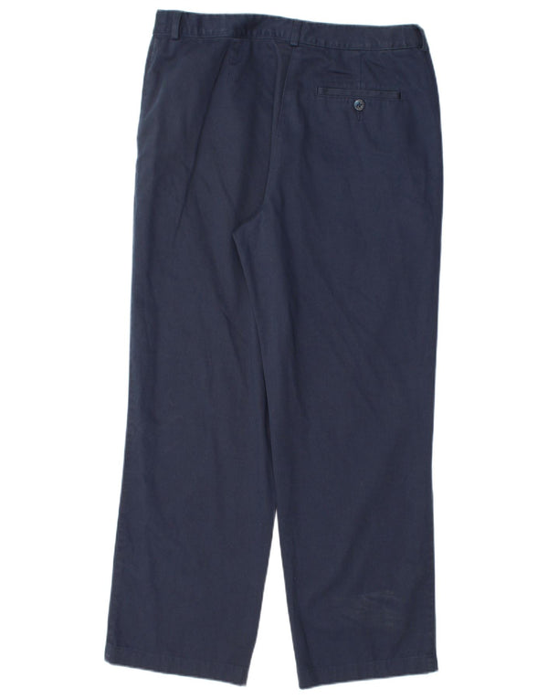 L.L.Bean Damen Petite Chinohose US 10 Large W30 L28 Marineblaue Baumwolle