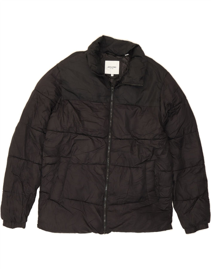 JACK & JONES Mens Padded Jacket UK 38 Medium Black Vintage Jack & Jones and Second-Hand Jack & Jones from Messina Hembry 