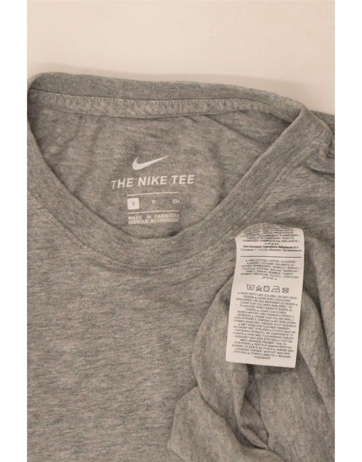 Nike Herren T-Shirt Top Small Grau gefleckte Baumwolle
