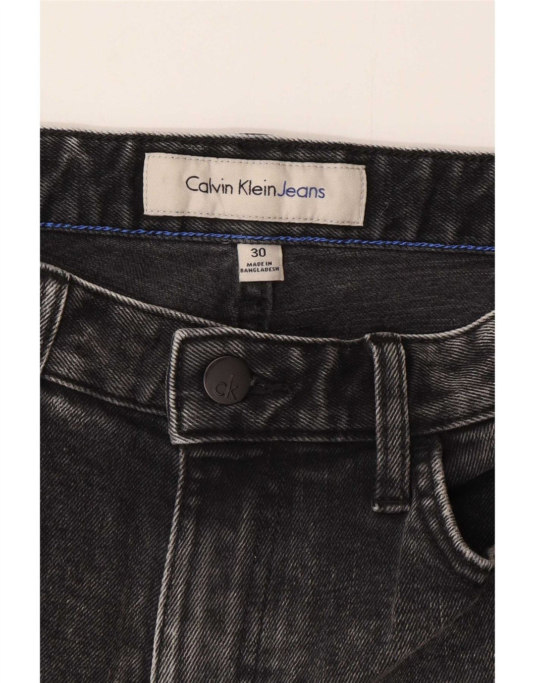 Calvin Klein Herren Jeansshorts W30 mittelgraue Baumwolle